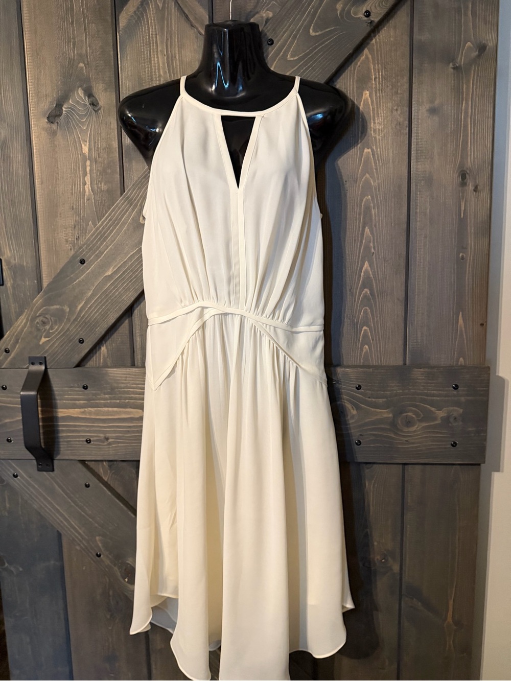 Banana Republic Cream Halter High-Low Dress